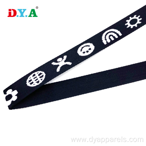 Factory wholesale black jacquard polyester jacquard webbing